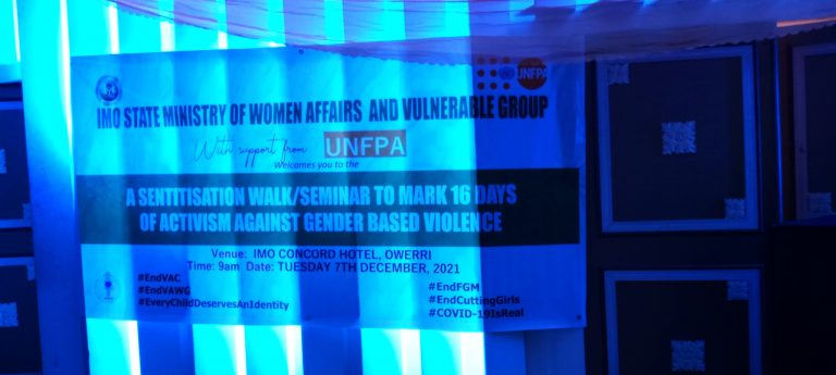 Gender Based Violence: Imo Joins The Rest Of The World To Mark 16 Days Activism