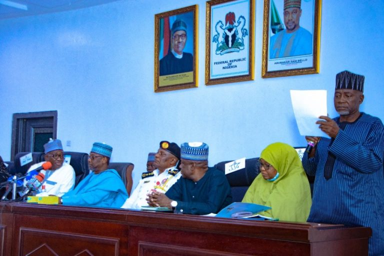 Gov. Abubakar Bello at the Armed Forces Remembrance Day in Minna